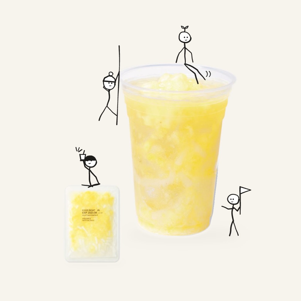 Frozen Fruit Sauce Pineapple & Nata de Coco 90g
